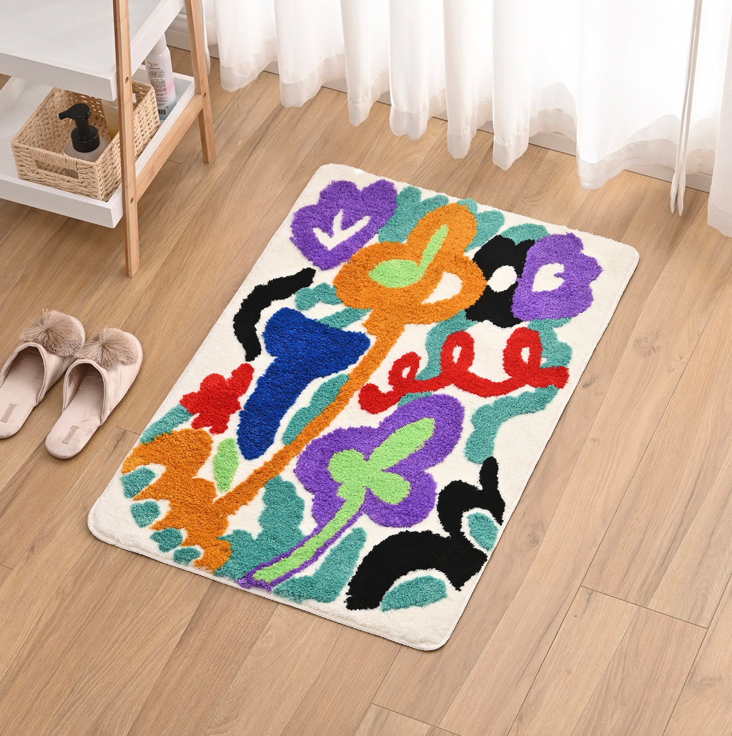 Colourful bath mat discount