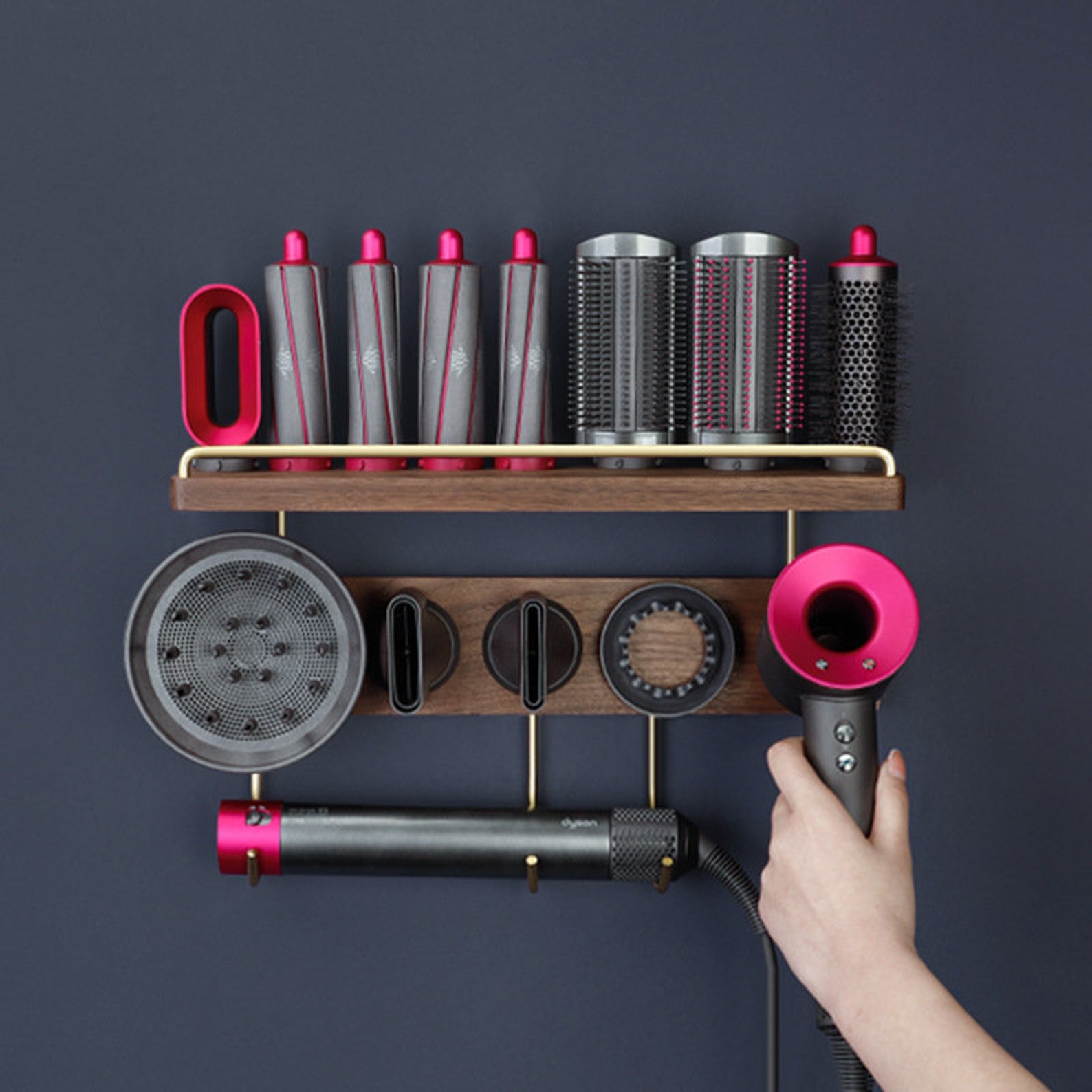 Dyson Airwrap Styler Organizer Wall Mount Shelf Hair Dryer Etsy