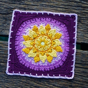 Summer Sunrise Square CROCHET PATTERN