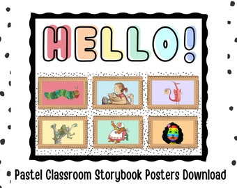 Pastel Storybook Character Posters Download