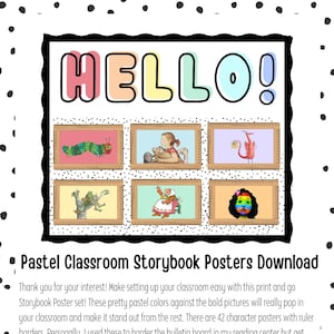 Pastel Storybook Character Posters Download