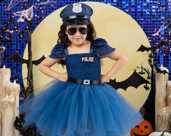 Girls Police Officer costume/ Police Officer Halloween costume/ Cop Halloween costume/ Cop dress/ Career Day outfit/ Police Officer dress