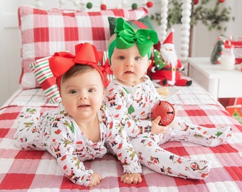 infant girl christmas pajamas