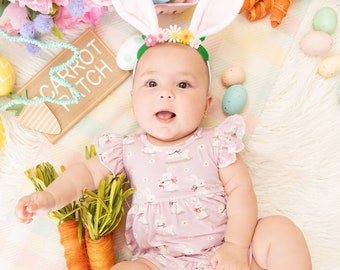 Baby Girl Easter dress/ Dress for Easter for baby/ Easter dress/ Newborn Easter dress/ Bunny dress / My first Easter dress /1st Easter