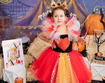 Queen of Hearts Costume: Tulle Dress, Alice in Wonderland Cosplay