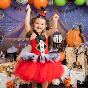 Girls Ringleader costume / Girls circus costume / girl&#39;s ringmaster dress / Circus ringmaster Halloween costume dress / Girls Circus dress