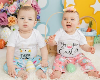 Brother Sister Easter outfits, Twins first Easter, Sibling Easter outfits, Easter matching outfits for baby, newborn Easter outfit