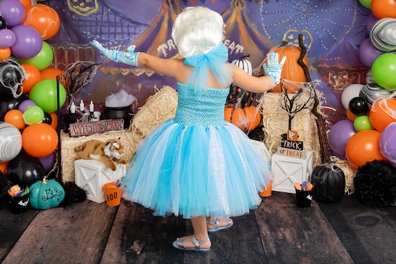 Robe Elsa pour filles enfants robe de princesse avec Cape Halloween Cosplay  Costume longue robe fête d'anniversaire habiller 