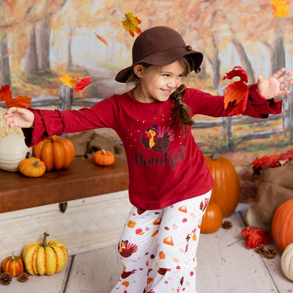 Girl's Thanksgiving outfit/ Toddler girl Thanksgiving/ Baby girl Thanksgiving/ Thankful outfit / girls grateful outfit/ Turkey day outfit