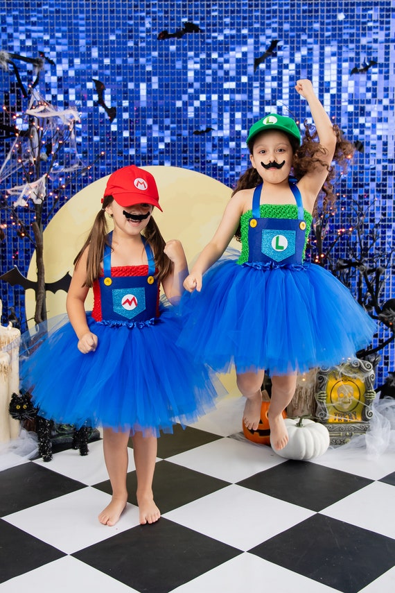 Girls Luigi Tutu Dress: Super Mario Bros Halloween Costume With Hat - Etsy Girls Luigi Tutu Dress: Super Mario Bros Halloween Costume With Hat - Etsy