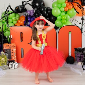 Girls Firefighter Costume Dress: Halloween Cosplay image 5