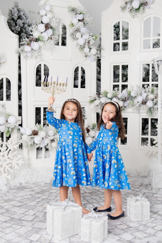 Girls Hanukkah dress/ Hanukkah gift for girl's / Festival of Lights dress/ jewish dress / Judaism dress / Hanukkah Girls Hanukkah dress/ Hanukkah gift for girl's / Festival of Lights dress/ jewish dress / Judaism dress / Hanukkah