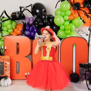Girls Firefighter Costume Dress: Halloween Cosplay image 6