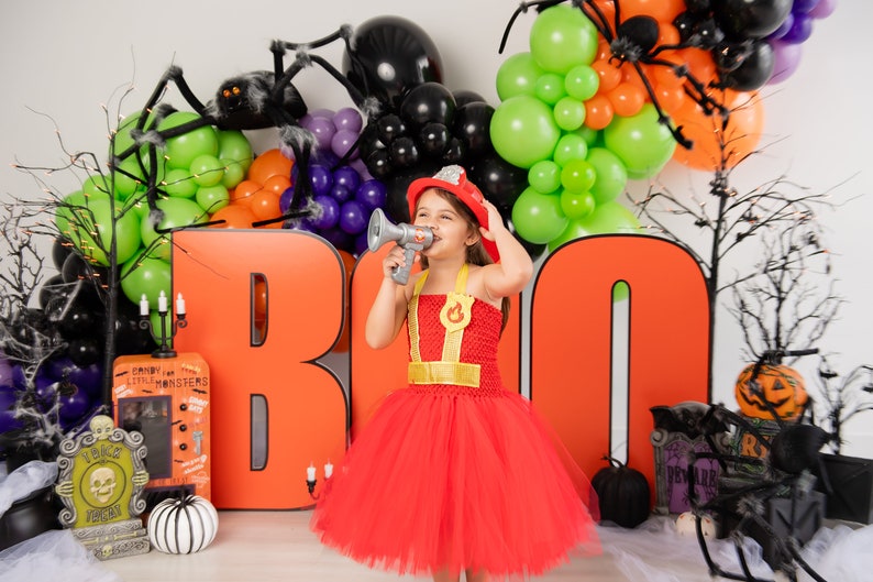 Girls Firefighter Costume Dress: Halloween Cosplay image 6