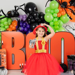 Girls Firefighter Costume Dress: Halloween Cosplay image 4