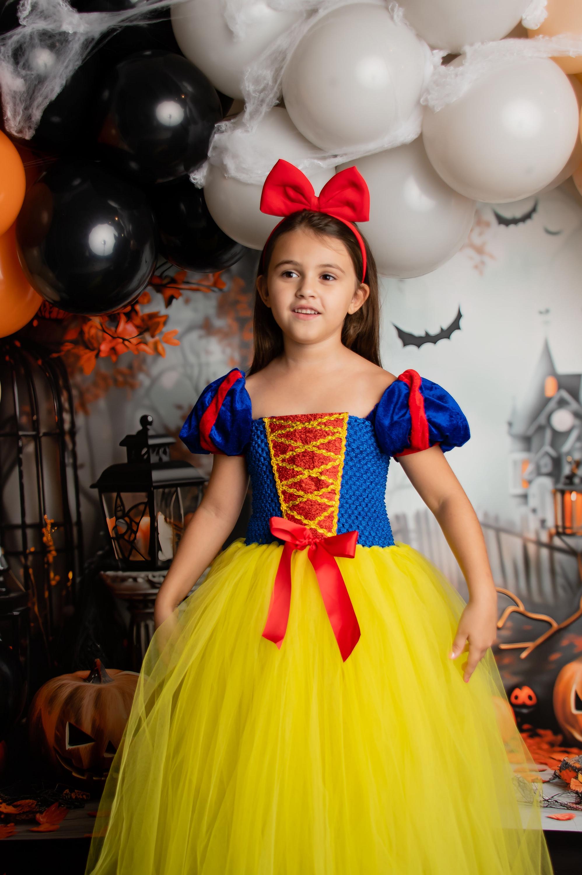 princess dress halloween Colorful Light Up Princess Dress Set for Girls Halloween Party Birthday & Dress Up, 5-6Y