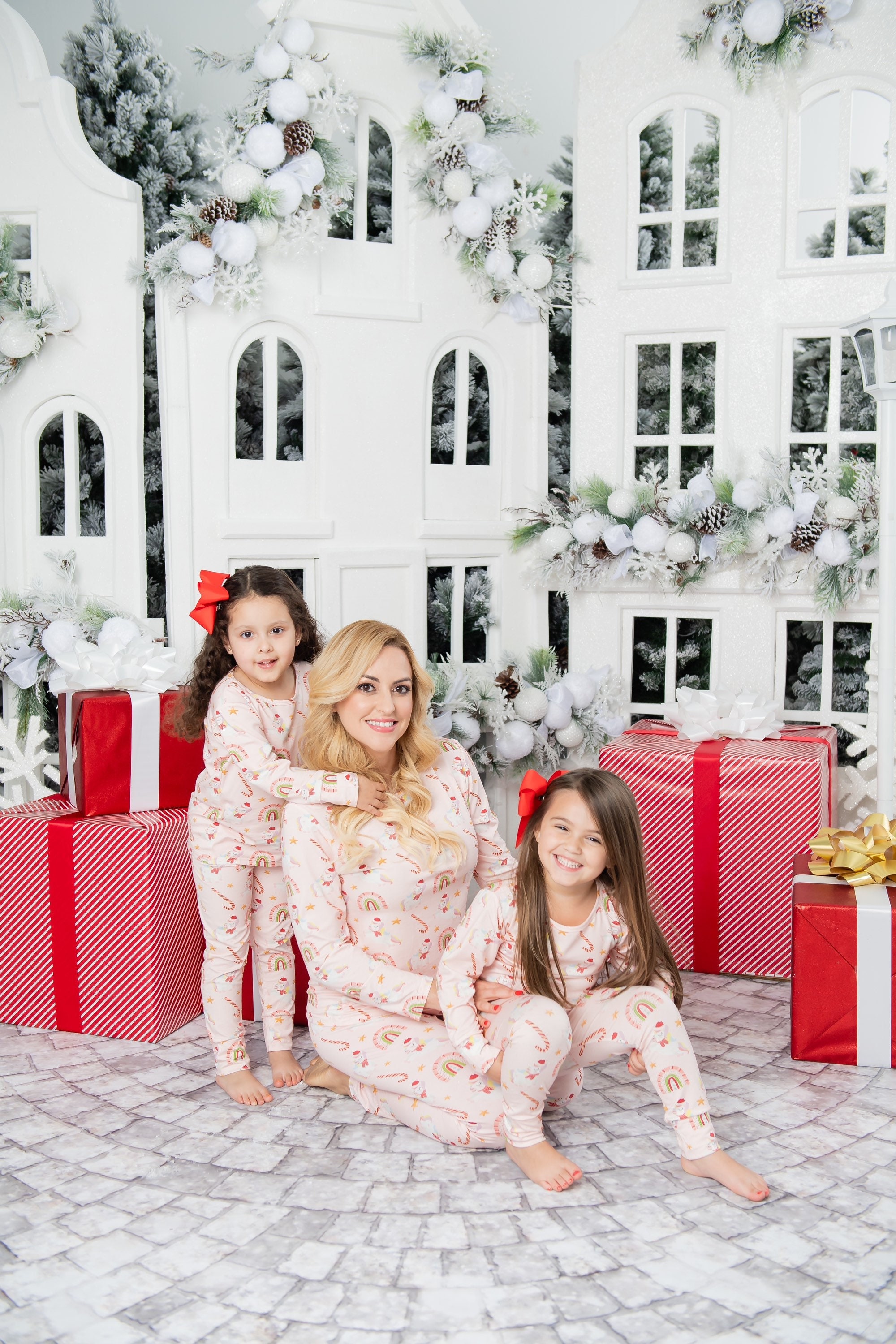 Kids Christmas Candy Cane Pj Set | Pure Cotton Pajamas | Sant and Abel 9-10Y
