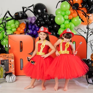 Girls Firefighter Costume Dress: Halloween Cosplay image 8