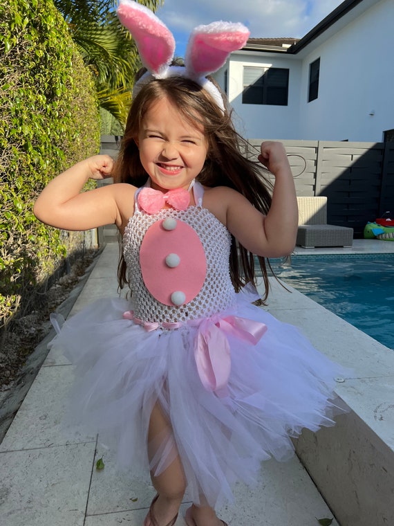 Traje de conejita para niña con tutu hotsell