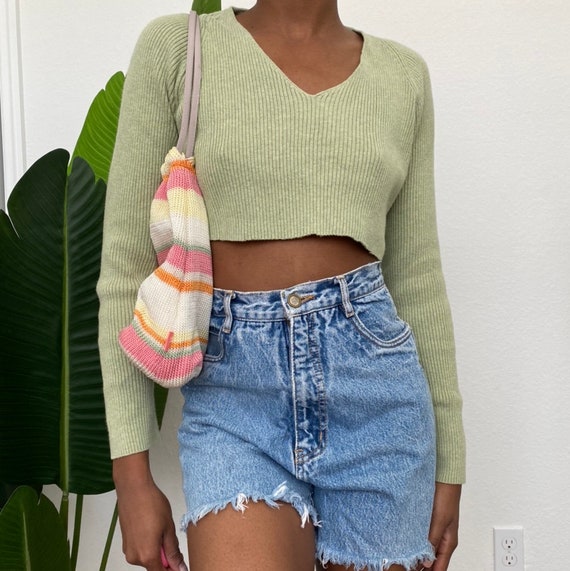 Vintage high waist denim shorts