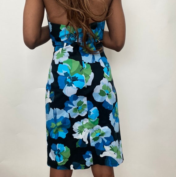 Amazing retro halter neck floral print dress - image 4