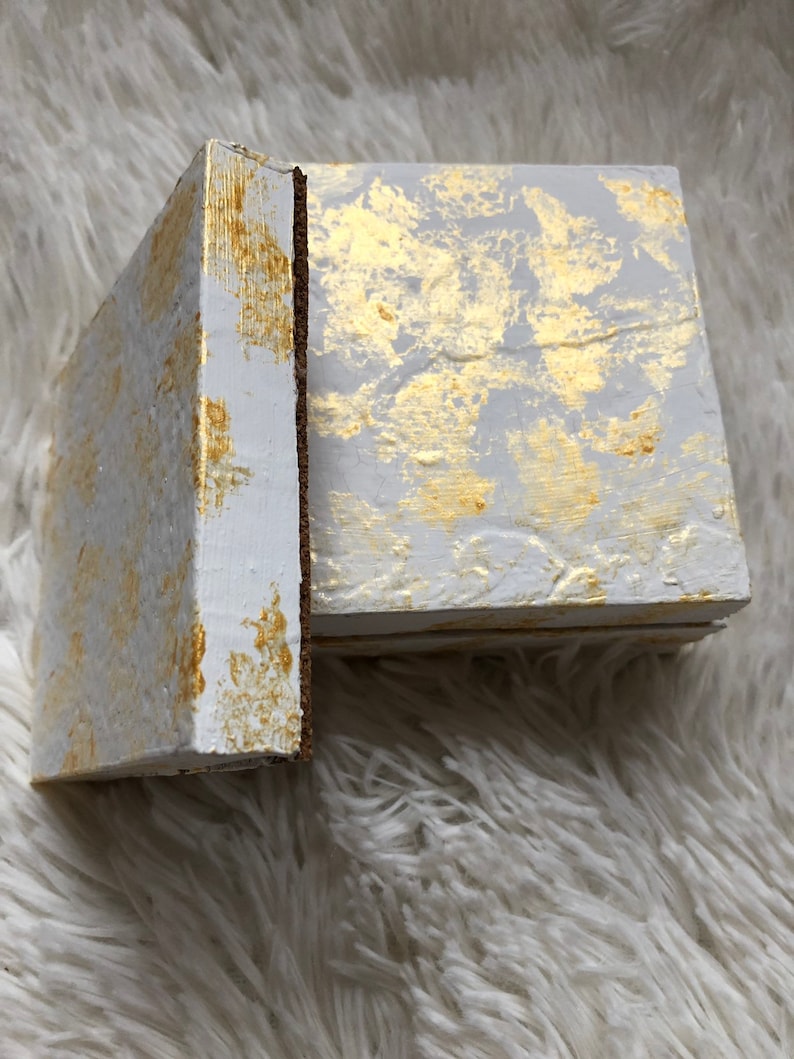 Chunky Coasters White /& Gold