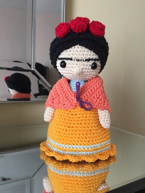 frida kahlo crochet doll