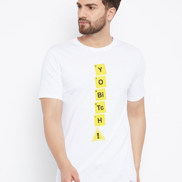 Yo B *** h - manches demi Collier ras du cou imprimé T-Shirt