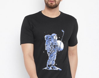 Astronaut - Half Sleeve Round Neck Printed T-Shirt
