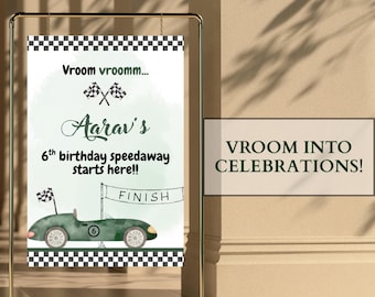 Auto Willkommensschild | Bearbeitbare Canva Vorlage