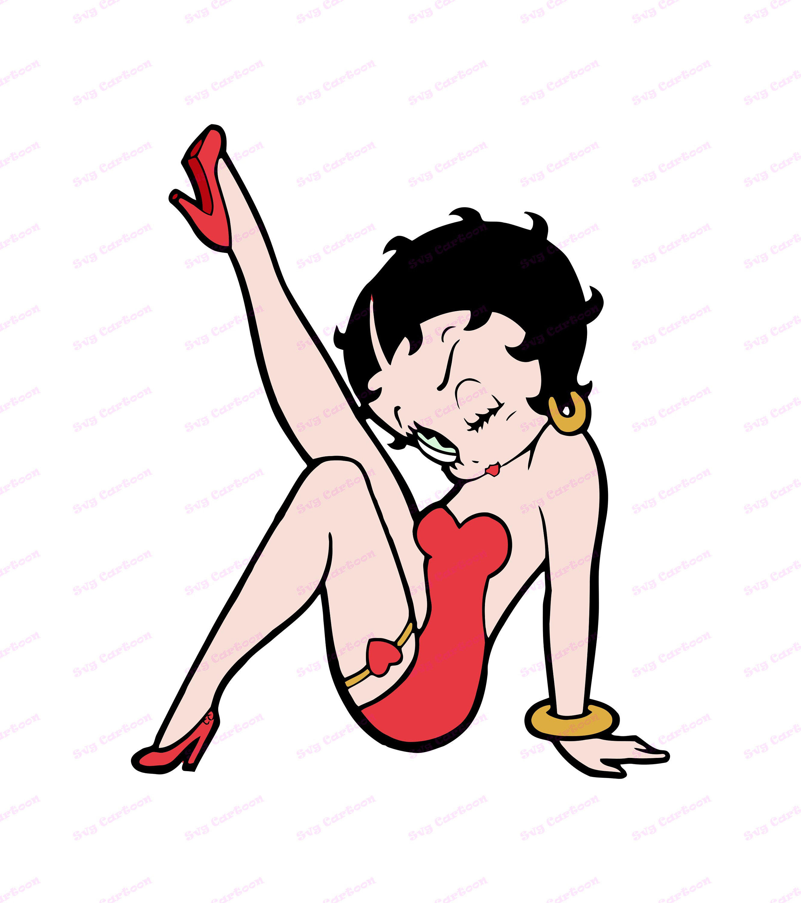 Betty Boop SVG 6 svg dxf Cricut Silhouette Cut File | Etsy