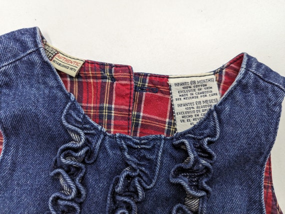 Vintage Faded Glory Blue Denim Infant Dress - image 3