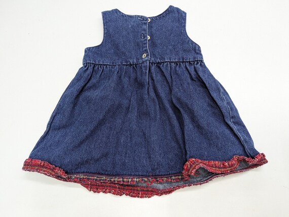 Vintage Faded Glory Blue Denim Infant Dress - image 4