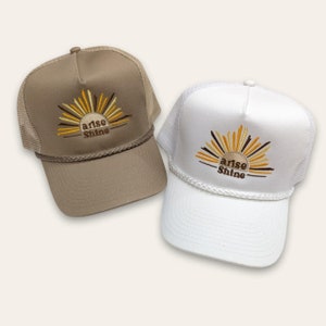 Arise and Shine Boho Streetwear bestickte Popeline Golf Mesh Hats