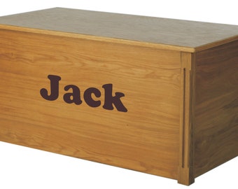 Custom Options Large Gray Toy Chest Wood Toy Box Personalized Thematic Font Cedar Base