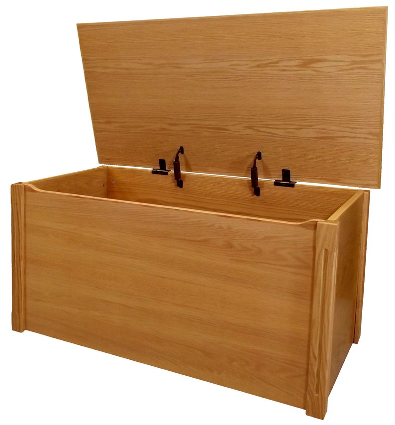 Wood Toy Box Large Oak Toy Chest Personalized Critters Etsy