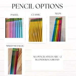 Personalized Pastel Pencils, Engraved Ticonderoga, Teacher Gift image 2