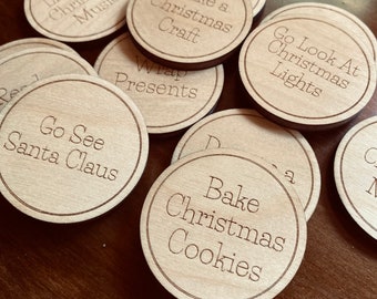 Personalized Christmas Advent Tokens - Create Lasting Memories with Custom Activities!
