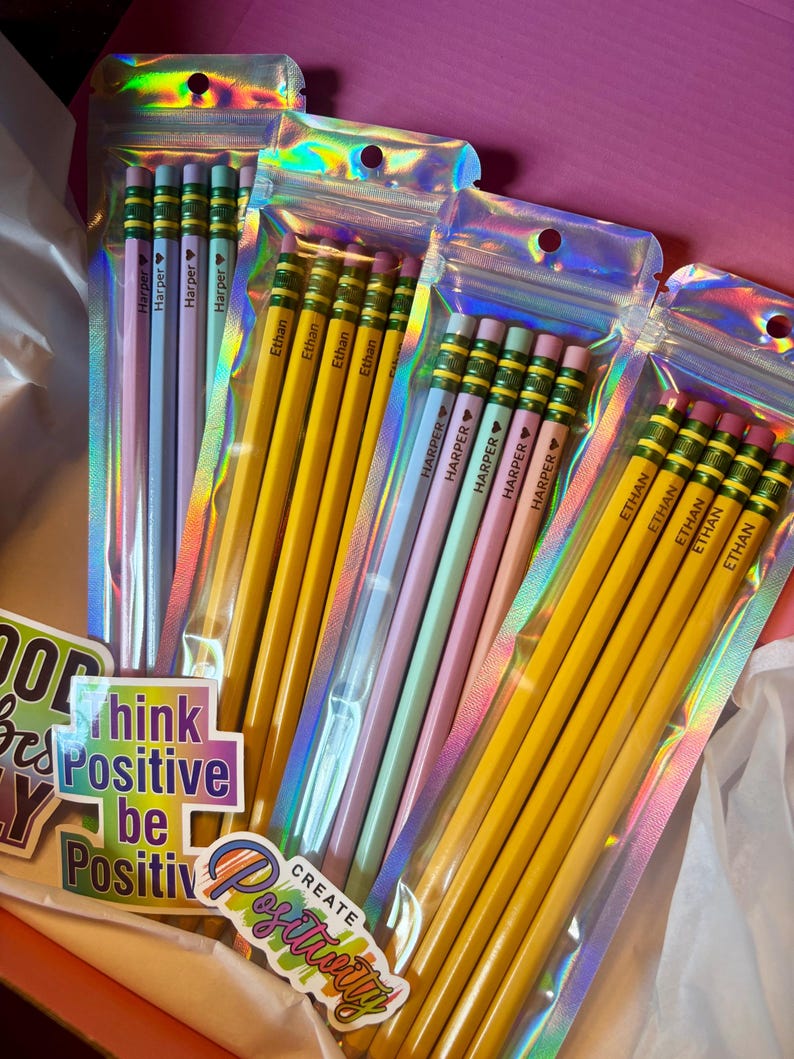 Personalized Pastel Pencils, Engraved Ticonderoga, Teacher Gift image 4