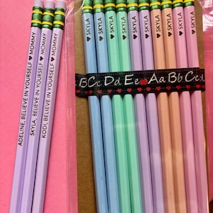 Personalized Pastel Pencils, Engraved Ticonderoga, Teacher Gift image 8