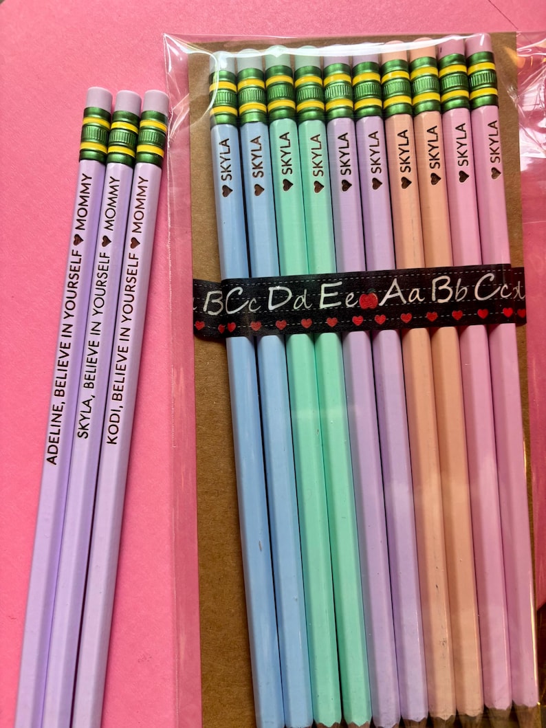 Personalized Pastel Pencils, Engraved Ticonderoga, Teacher Gift image 8