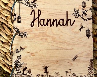 Engraved Fairy Card Holder – Personalized Maple Ply Baby Keepsake