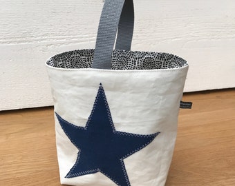 Clothespin bag upcycled sail