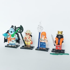 One Piece Nami, Usopp, Jinbe, Brook Game, Indie Game, Anime and Cartoon Lego Figurine