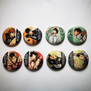 Haikyu!! Shoyo Hinata & Tobio Kageyama Japan Manga Comic Animation Badge