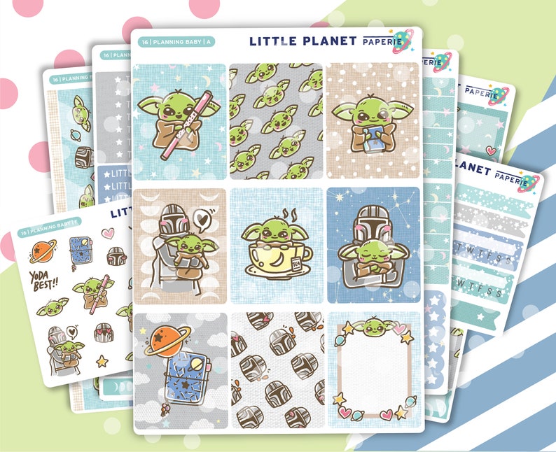 Baby Yoda Planner Stickers