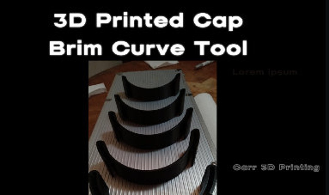 3D Printed Baseball Cap Brim Curve Tool. Etsy