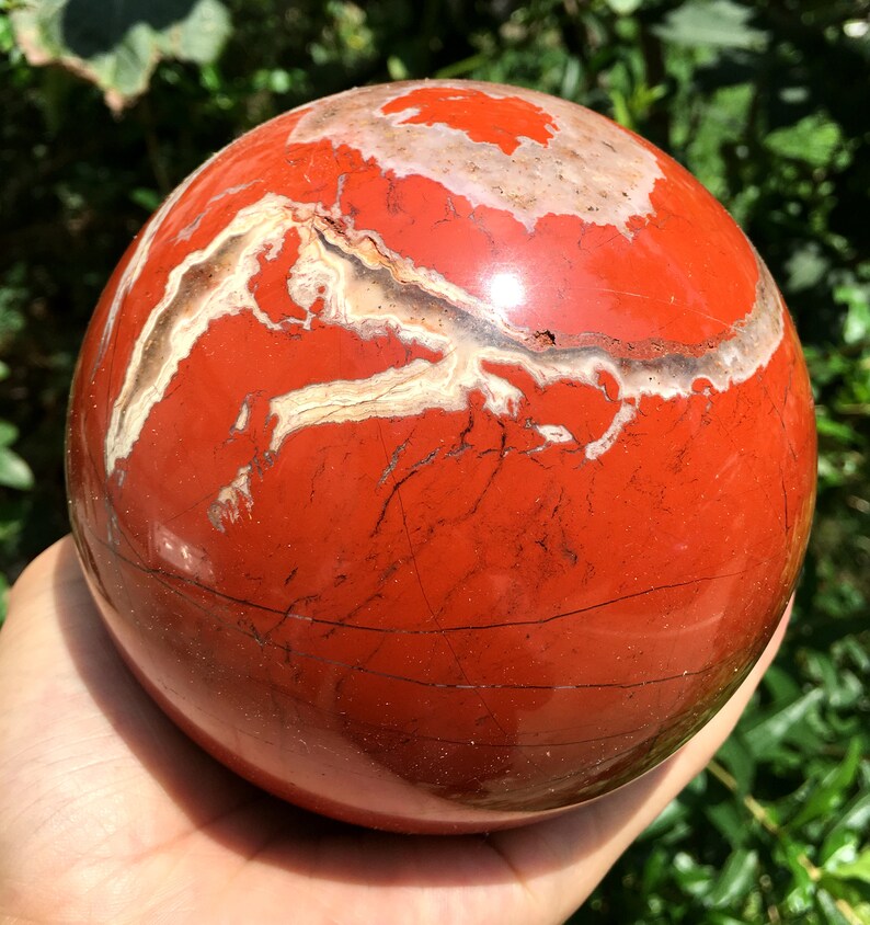 Natural Red Jasper Crystal Ball/red Jasper Sphere/red Jasper Etsy