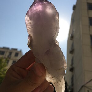 Best Natural Raw Large Chevron Banded Amethyst Quartz Point Stone Decor/Amethyst Quartz/specimen-190g-115x40x38mm#ZJ11