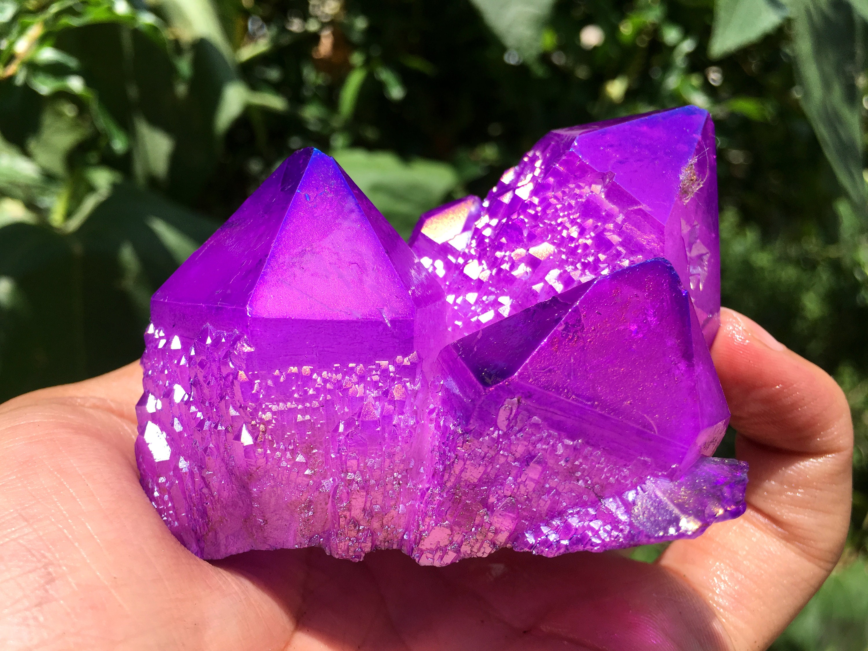 Purple Aura Quartz Crystal Cluster/Angel Aura Quartz Crystal Etsy